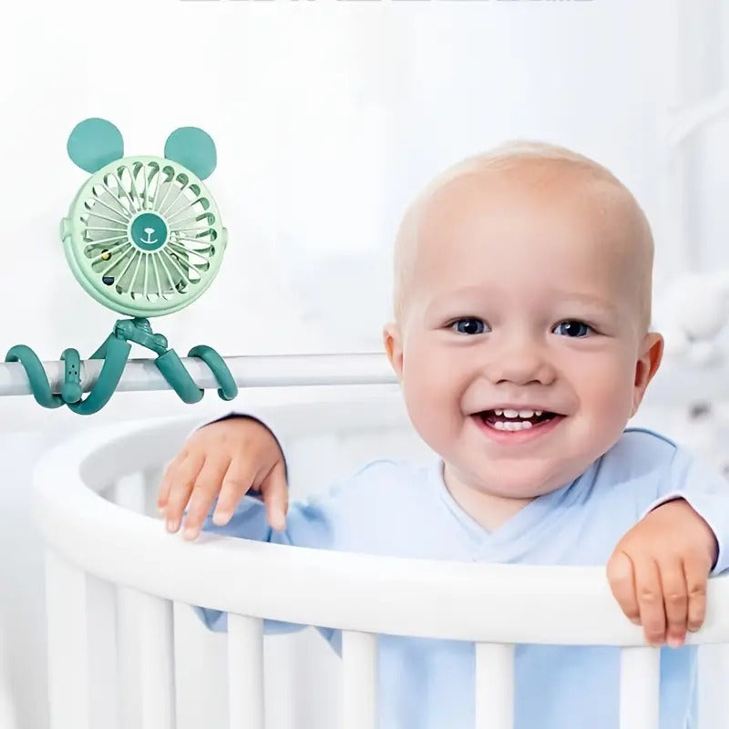 G9 Octopus-Shaped Clip-On Baby Stroller USB Fan
