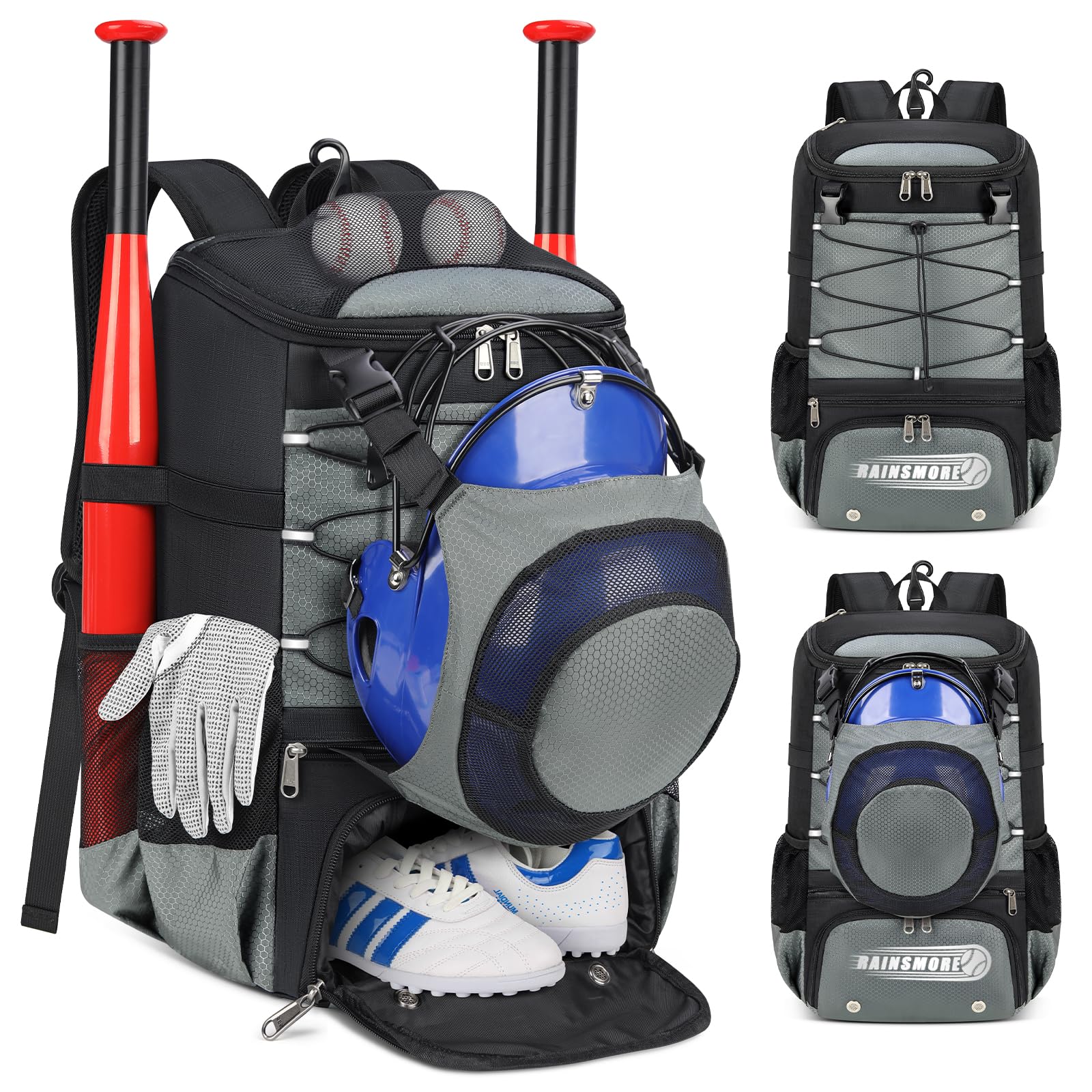 G9 Diamond Ready Baseball Backpack – Grey