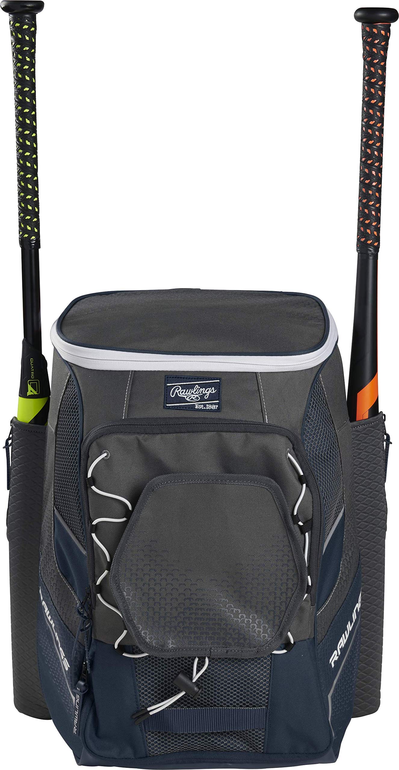 Rawlings IMPULSE Baseball & Softball Backpack Equipment Bag – Navy