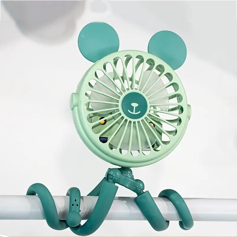G9 Octopus-Shaped Clip-On Baby Stroller USB Fan